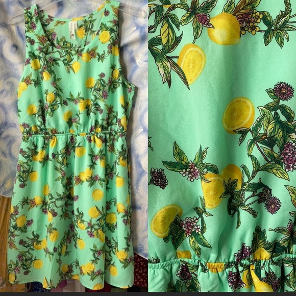 Pink Owl Dresses & Skirts - 🍋Lemon/Floral Print Dress